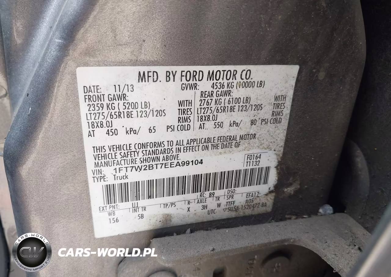 2014 Ford F-250 Lariat VIN:1FT7W2BT7EEA99104 - 9
