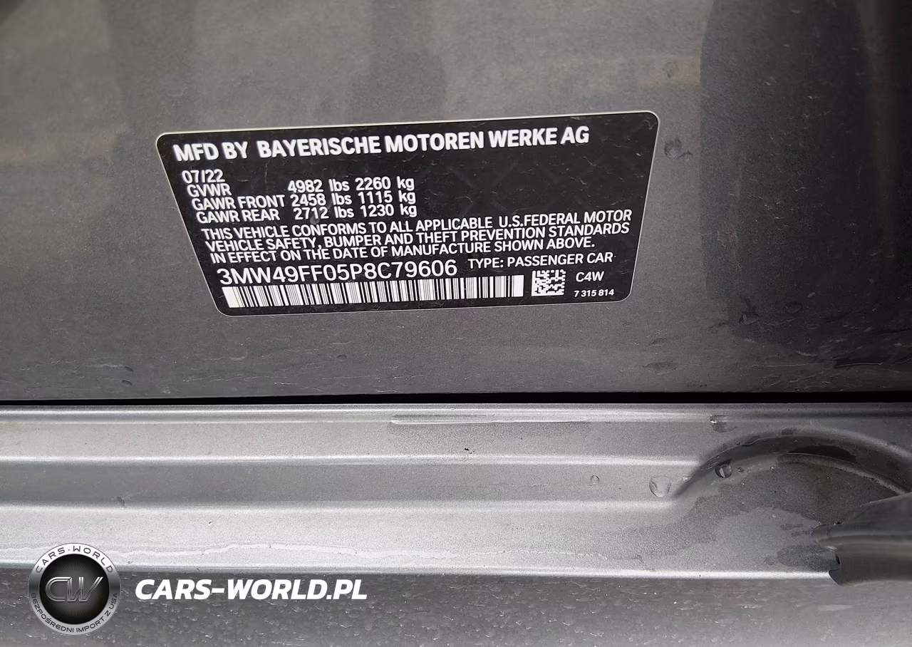 2023 BMW M340I M340I xDrive VIN:3MW49FF05P8C79606 - 9
