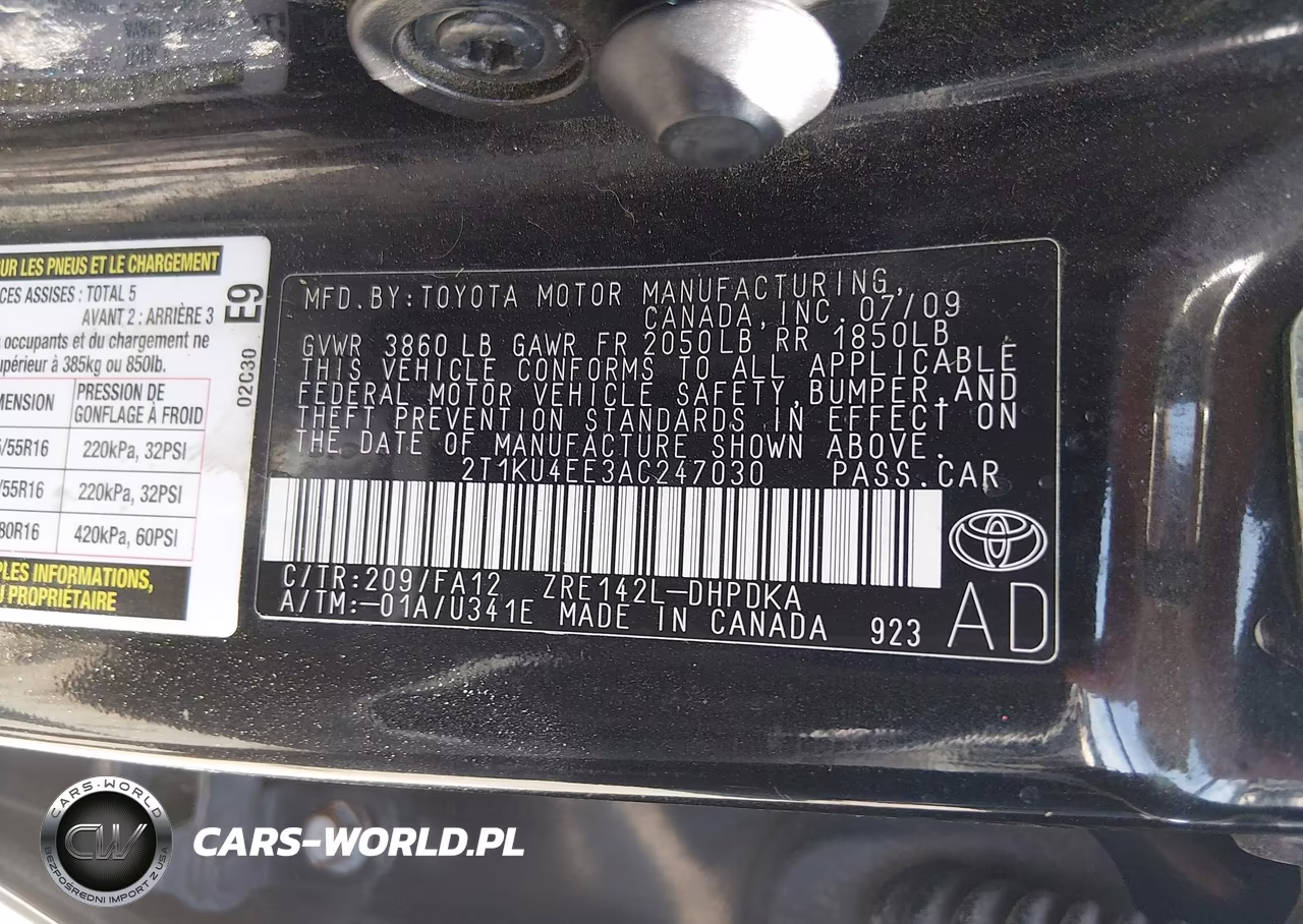 2010 Toyota Matrix VIN:2T1KU4EE3AC247030 - 9