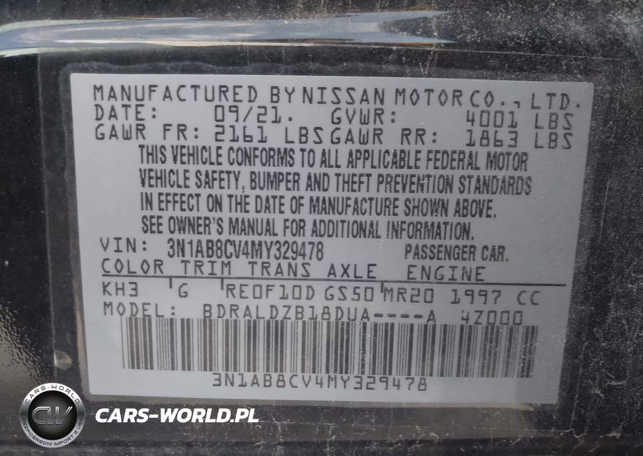 2021 Nissan Sentra Sv Xtronic Cvt VIN:3N1AB8CV4MY329478 - 9