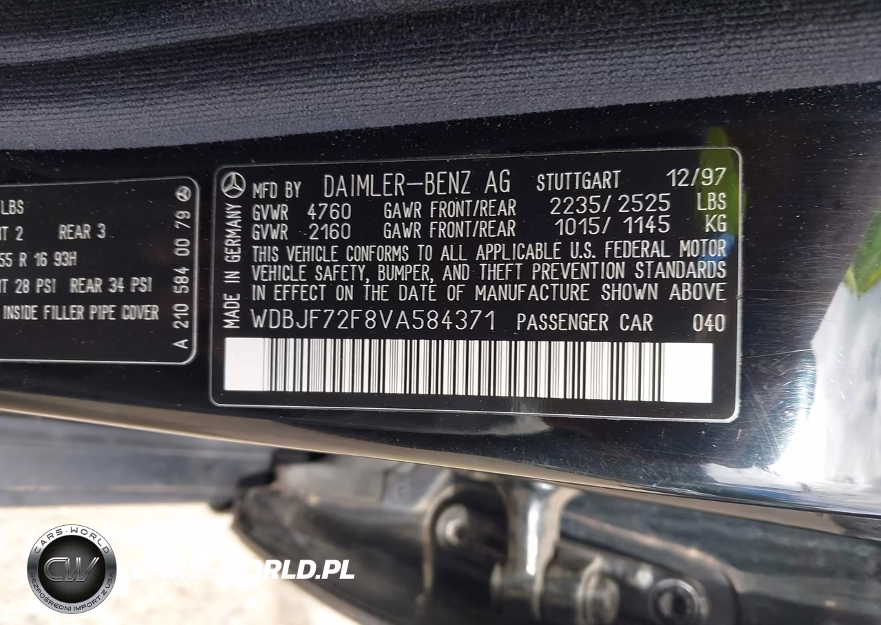 1997 Mercedes-Benz E 420 VIN:WDBJF72F8VA584371 - 9