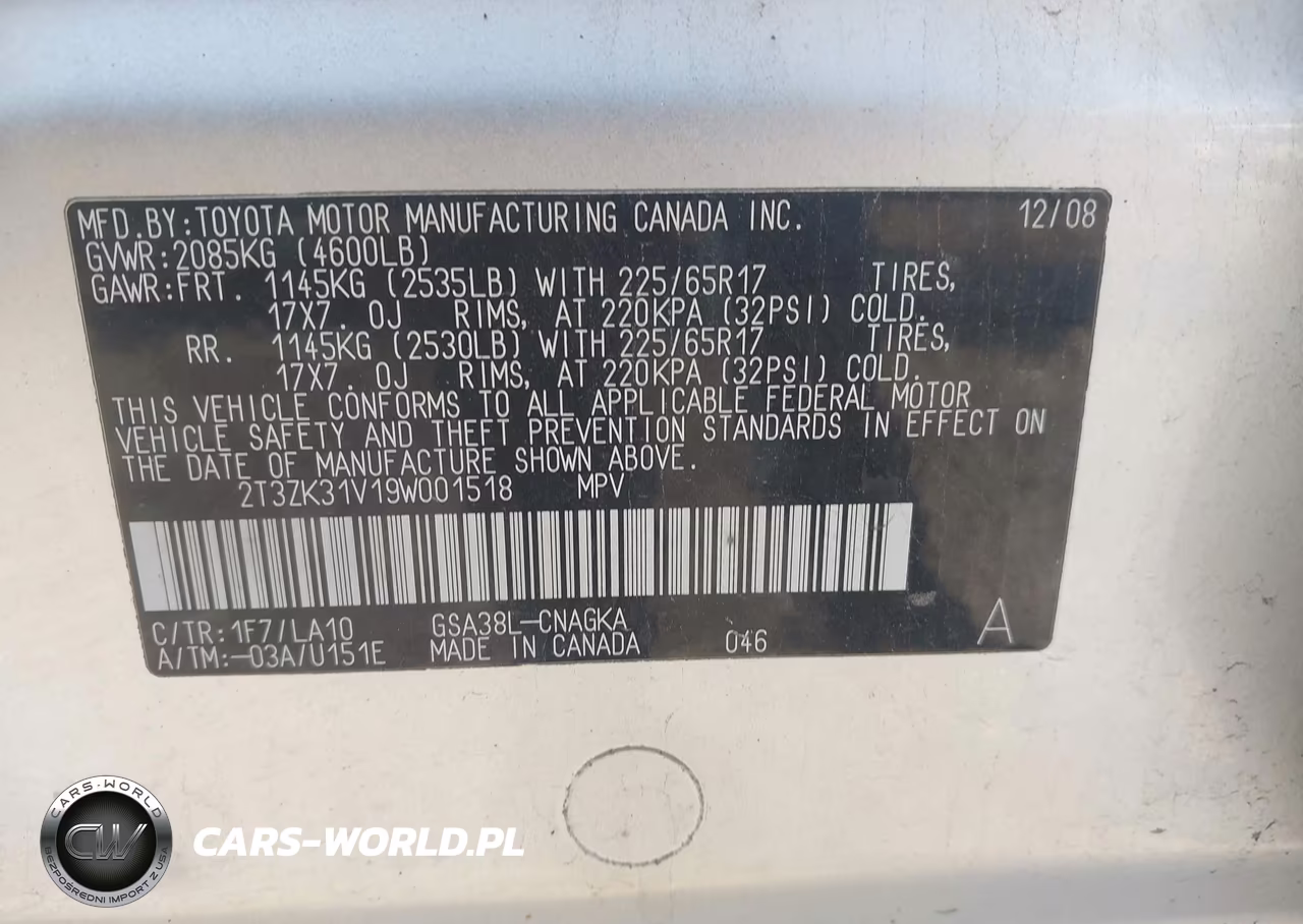 2009 Toyota Rav4 Limited V6 VIN:2T3ZK31V19W001518 - 9