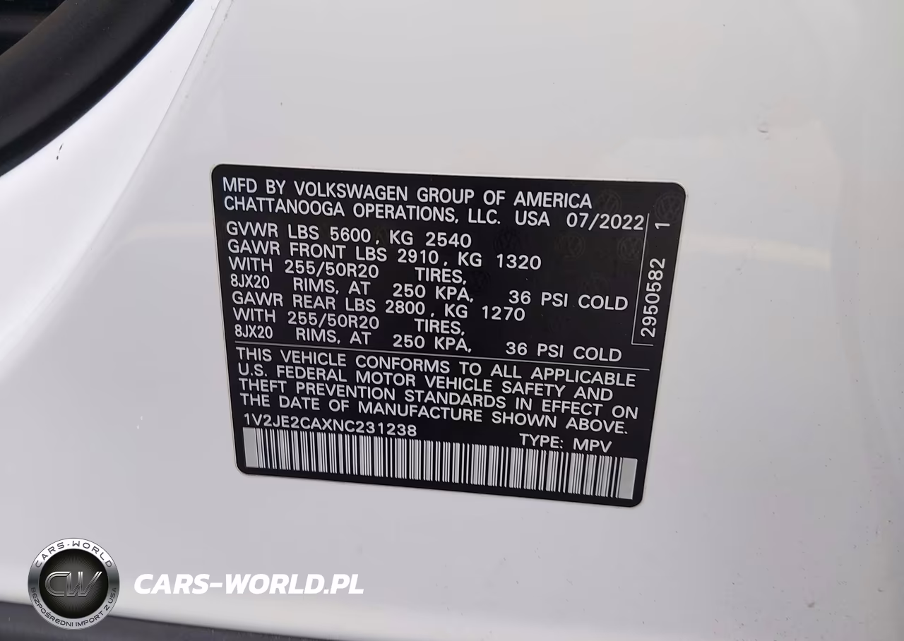 2022 Volkswagen Atlas Cross Sport 3.6L V6 Se W-Technology VIN:1V2JE2CAXNC231238 - 9