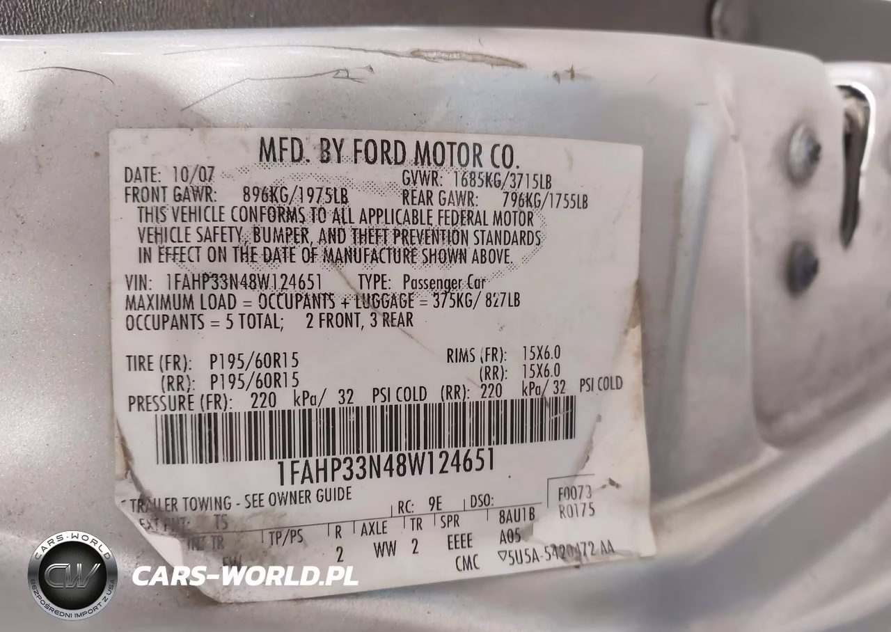 2008 Ford Focus Se-Ses VIN:1FAHP33N48W124651 - 9