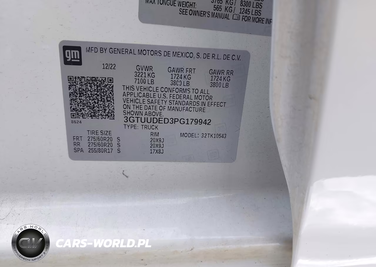 2023 GMC Sierra 1500 4Wd Short Box Slt VIN:3GTUUDED3PG179942 - 9