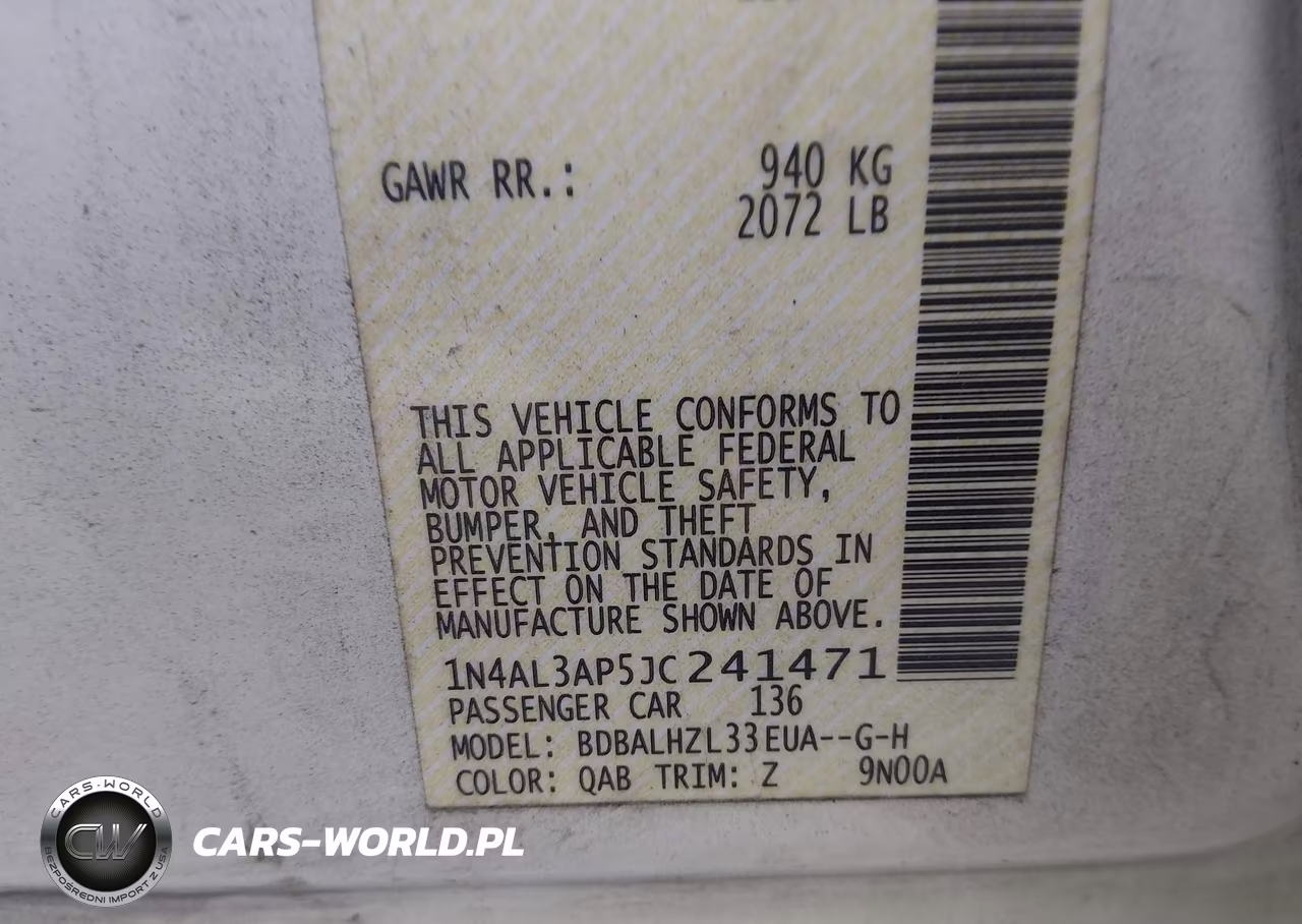 2018 Nissan Altima 2.5 Sr VIN:1N4AL3AP5JC241471 - 9