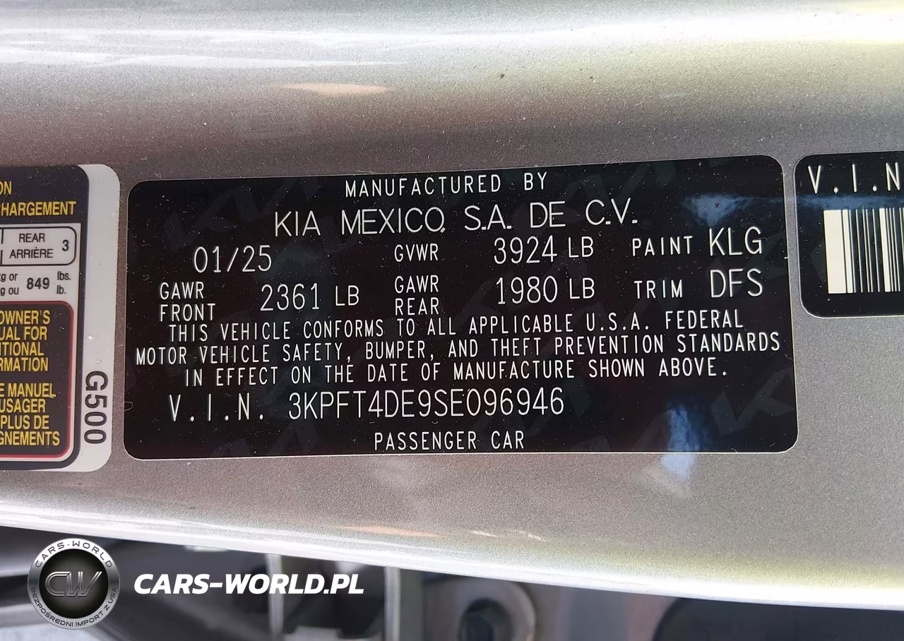 2025 Kia K4 Lxs VIN:3KPFT4DE9SE096946 - 9