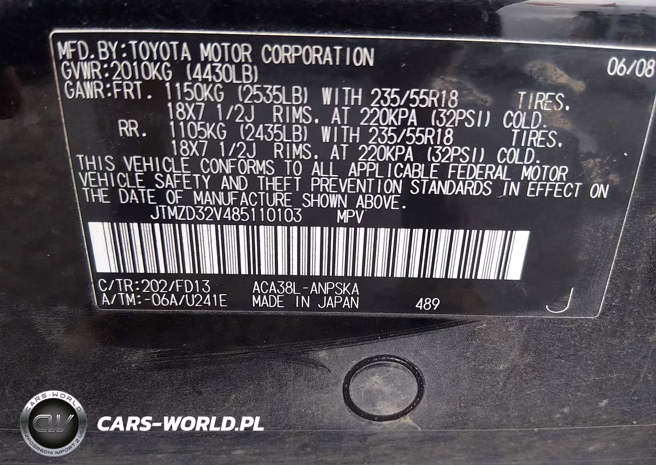 2008 Toyota Rav4 Sport VIN:JTMZD32V485110103 - 9