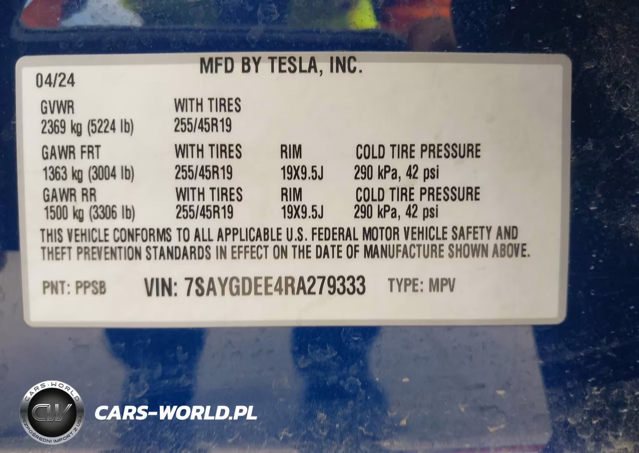 2024 Tesla Model Y Long Range Dual Motor All-Wheel Drive VIN:7SAYGDEE4RA279333 - 9