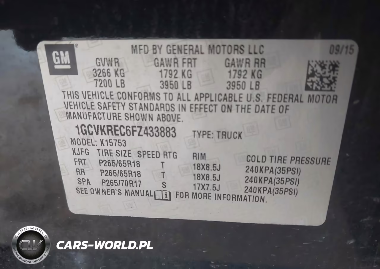 2015 Chevrolet Silverado 1500 Lt VIN:1GCVKREC6FZ433883 - 9