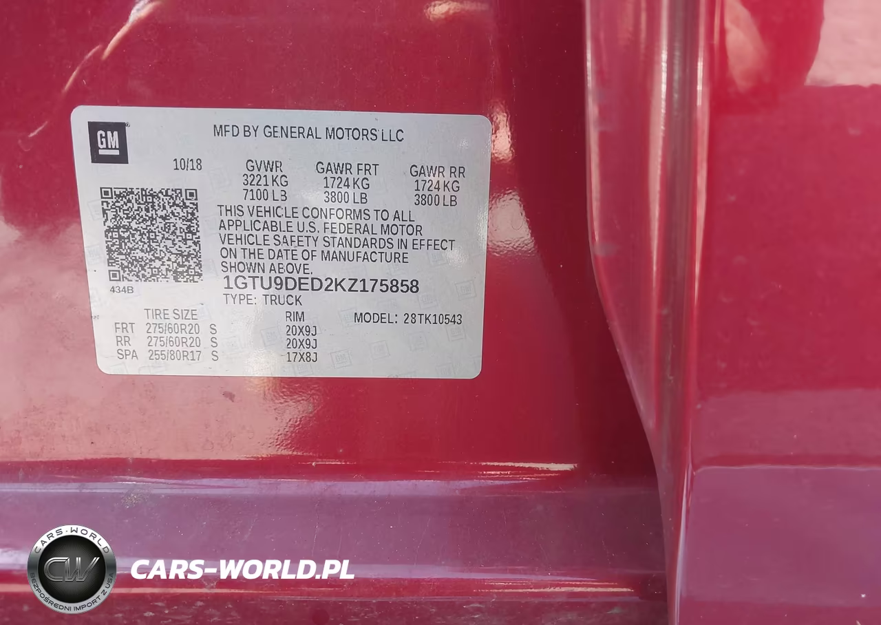 2019 GMC Sierra 1500 Slt VIN:1GTU9DED2KZ175858 - 9