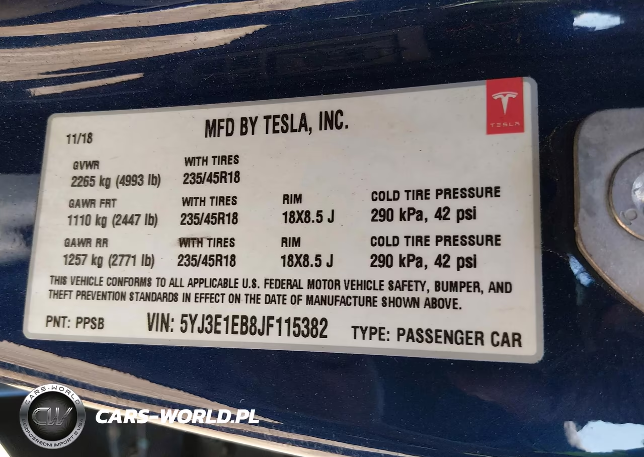 2018 Tesla Model 3 Long Range-Performance VIN:5YJ3E1EB8JF115382 - 9