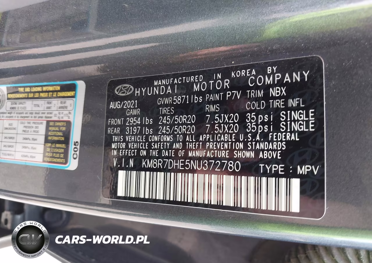 2022 Hyundai Palisade Calligraphy VIN:KM8R7DHE5NU372780 - 9