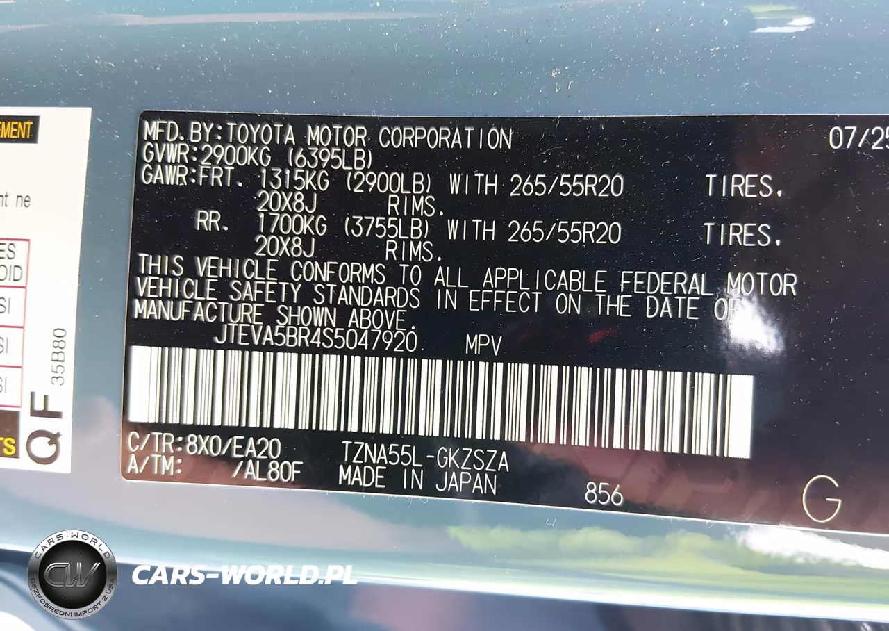 2025 Toyota 4Runner Trd Sport Premium VIN:JTEVA5BR4S5047920 - 9