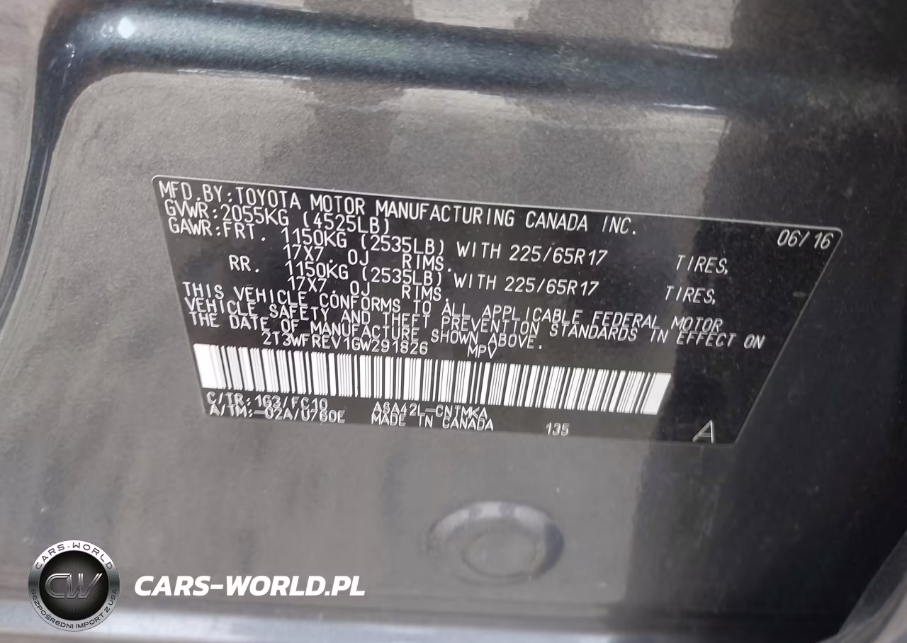 2016 Toyota Rav4 Xle VIN:2T3WFREV1GW291826 - 9