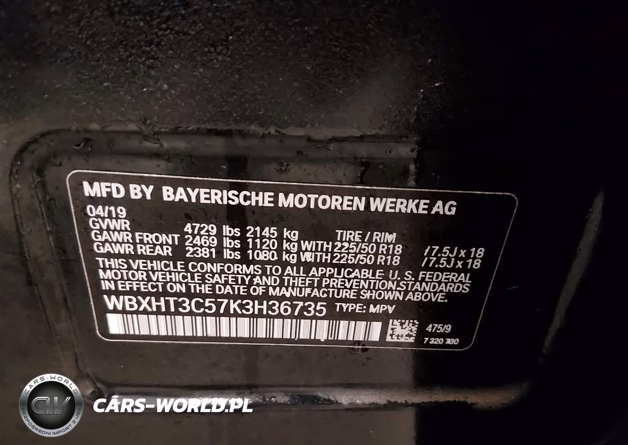 2019 BMW X1 xDrive28I VIN:WBXHT3C57K3H36735 - 9