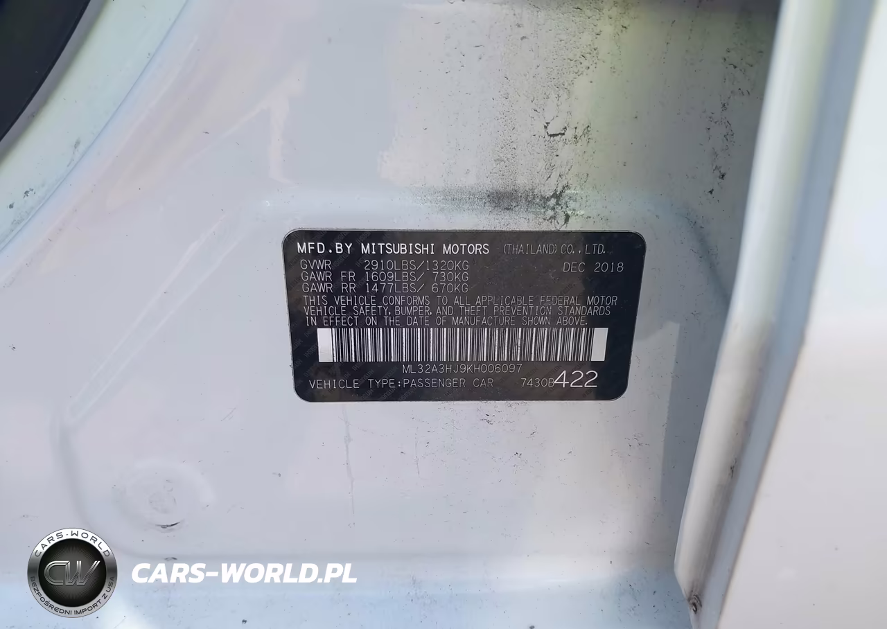 2019 Mitsubishi Mirage Es VIN:ML32A3HJ9KH006097 - 9