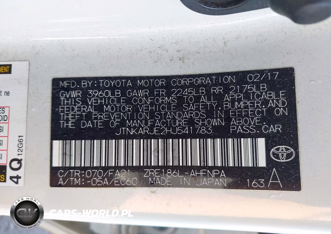 2017 Toyota Corolla Im VIN:JTNKARJE2HJ541783 - 9