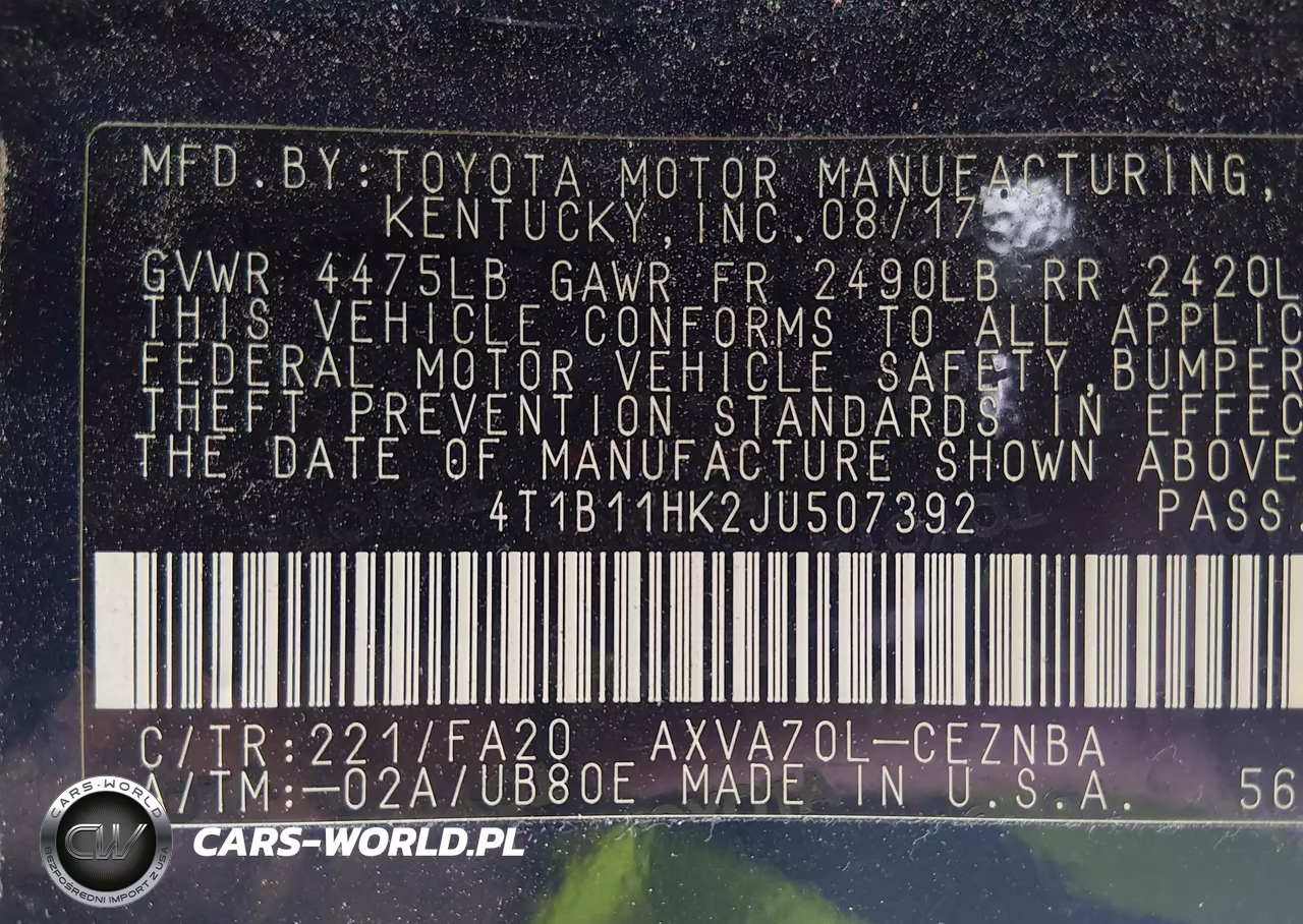 2018 Toyota Camry Le VIN:4T1B11HK2JU507392 - 9