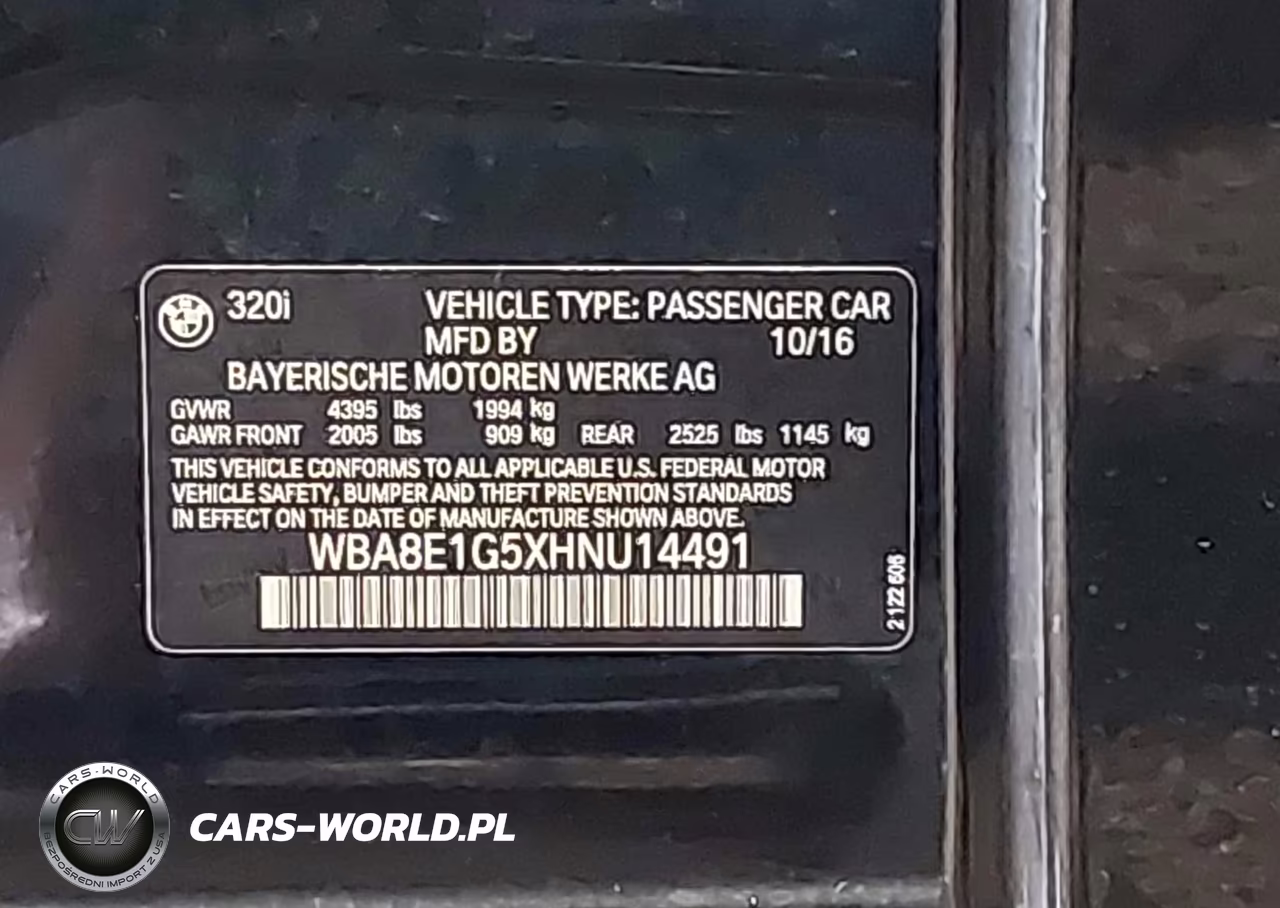 2017 BMW 320I VIN:WBA8E1G5XHNU14491 - 9