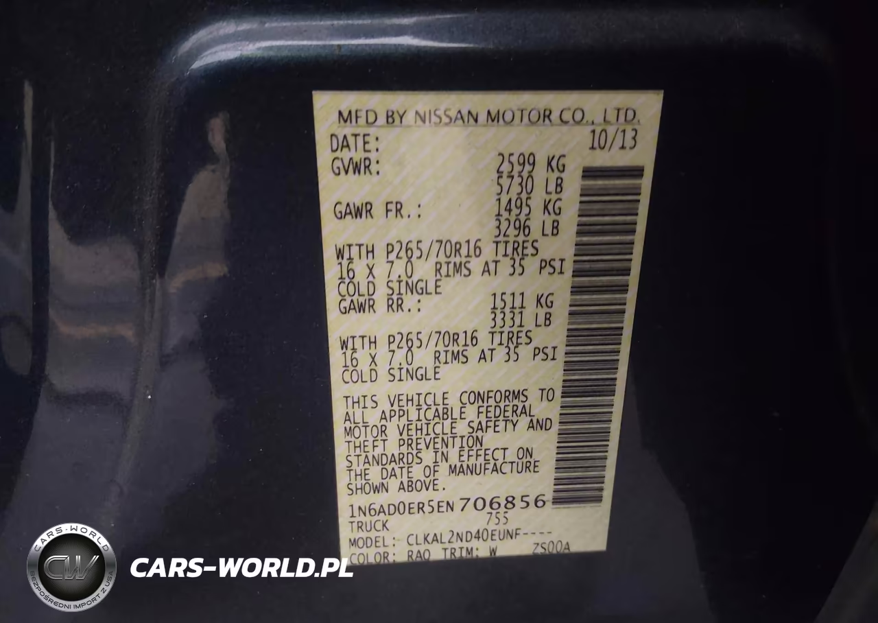 2014 Nissan Frontier Sv VIN:1N6AD0ER5EN706856 - 9