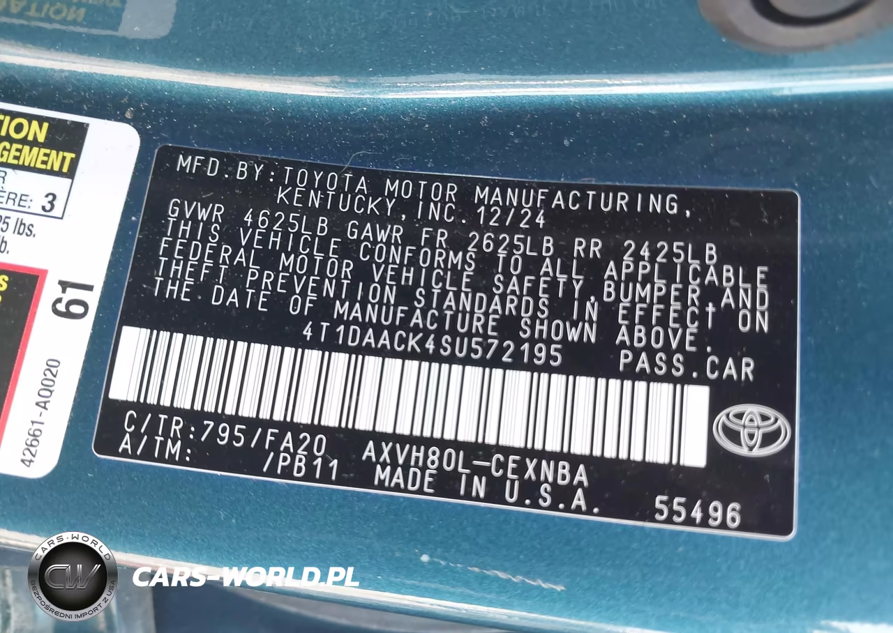 2025 Toyota Camry Le VIN:4T1DAACK4SU572195 - 9
