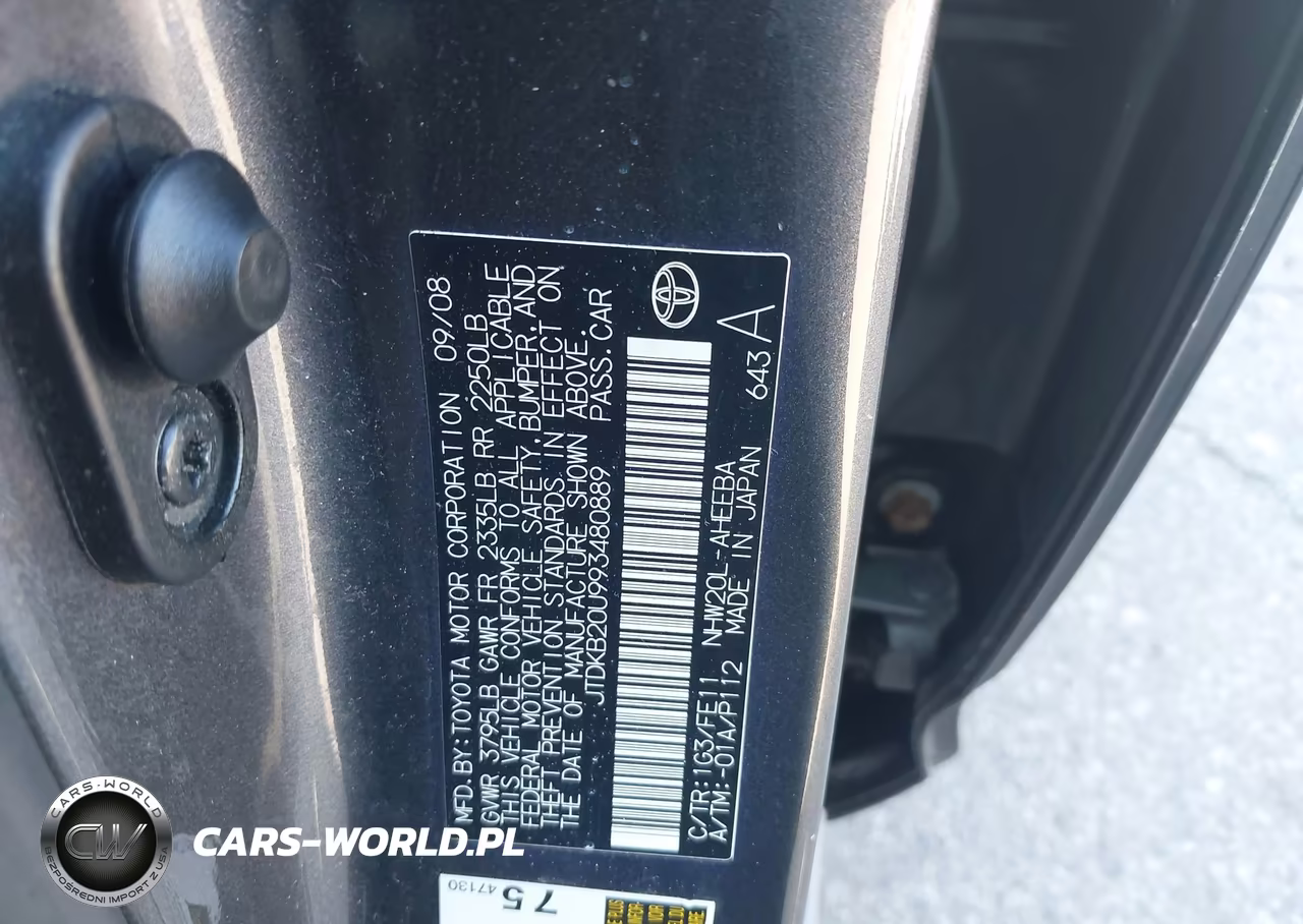 2009 Toyota Prius VIN:JTDKB20U993480889 - 9