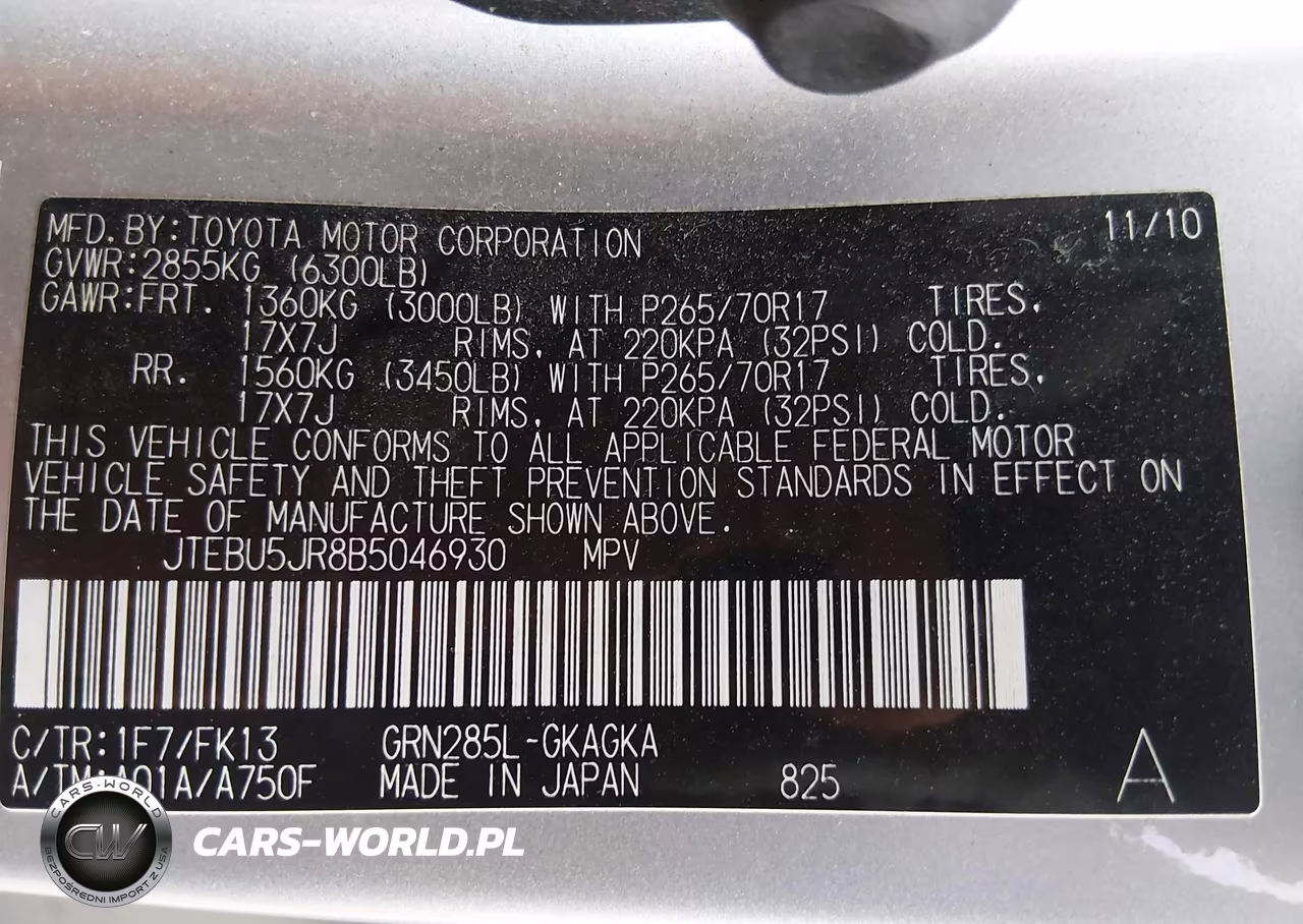 2011 Toyota 4Runner Sr5 V6 VIN:JTEBU5JR8B5046930 - 9