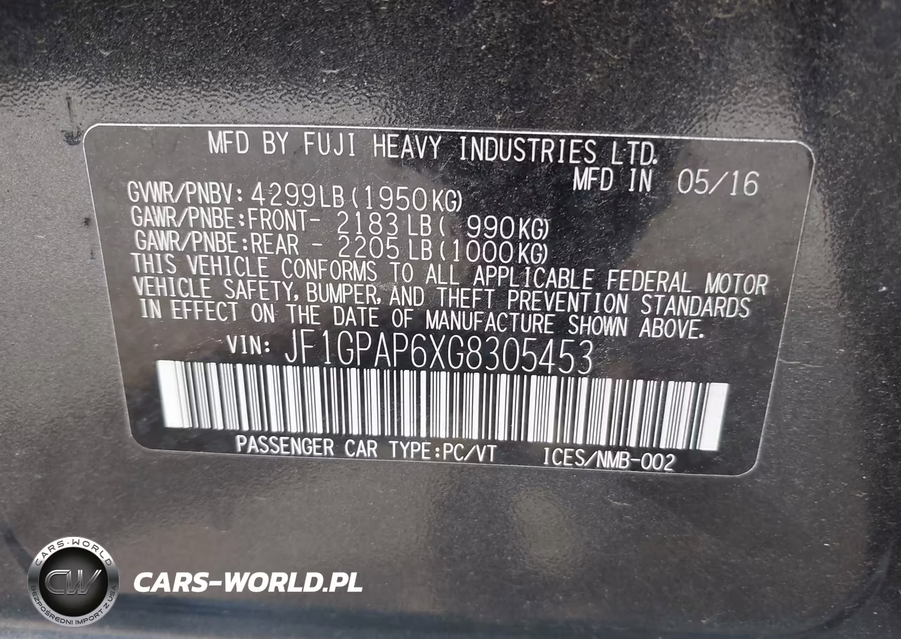 2016 Subaru Impreza 2.0I Sport Premium VIN:JF1GPAP6XG8305453 - 9
