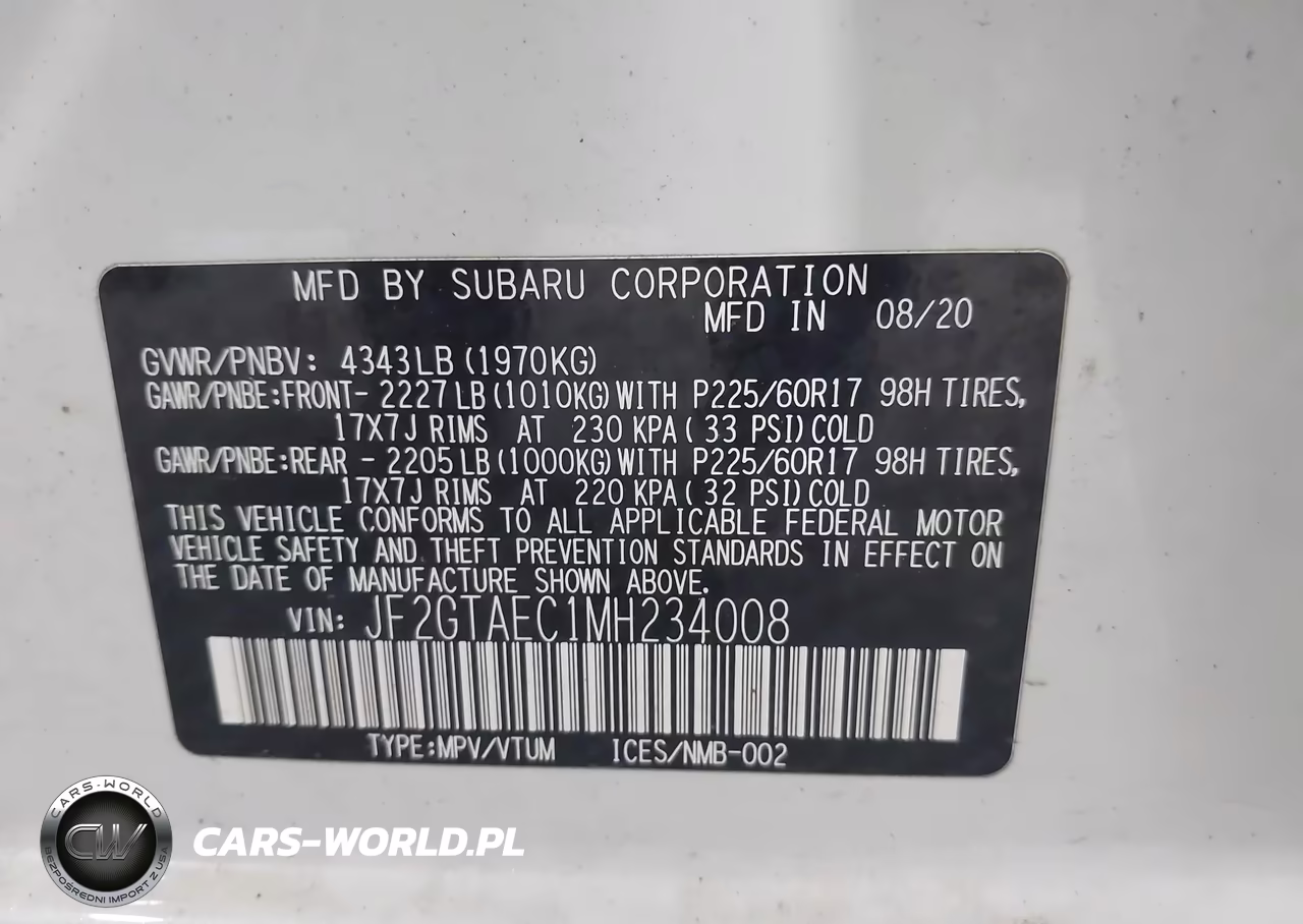 2021 Subaru Crosstrek Premium VIN:JF2GTAEC1MH234008 - 9