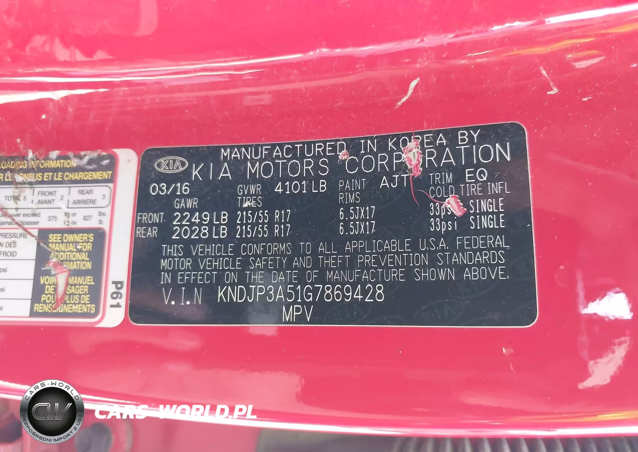 2016 Kia Soul + VIN:KNDJP3A51G7869428 - 9