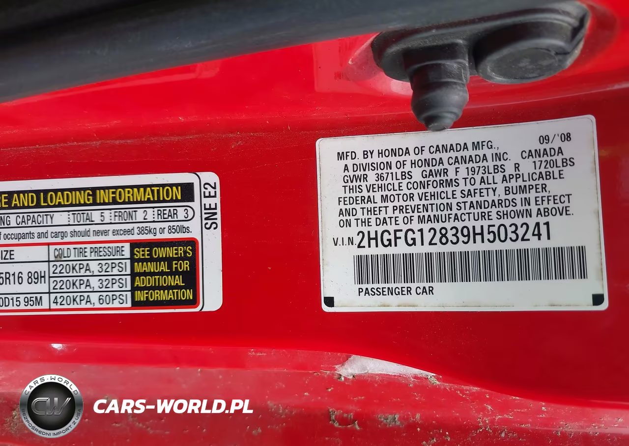 2009 Honda Civic Ex VIN:2HGFG12839H503241 - 9