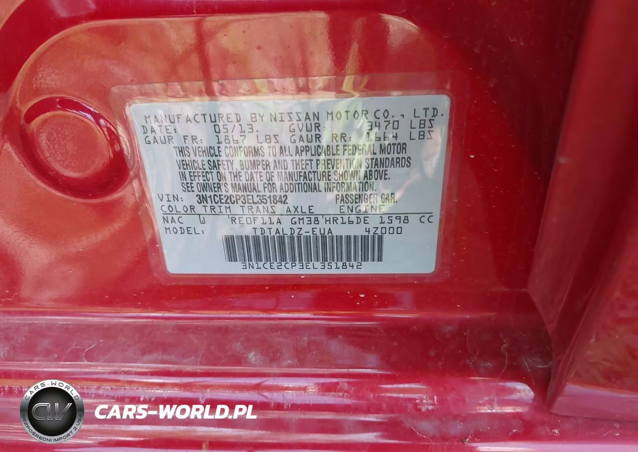 2014 Nissan Versa Note Sv VIN:3N1CE2CP3EL351842 - 9