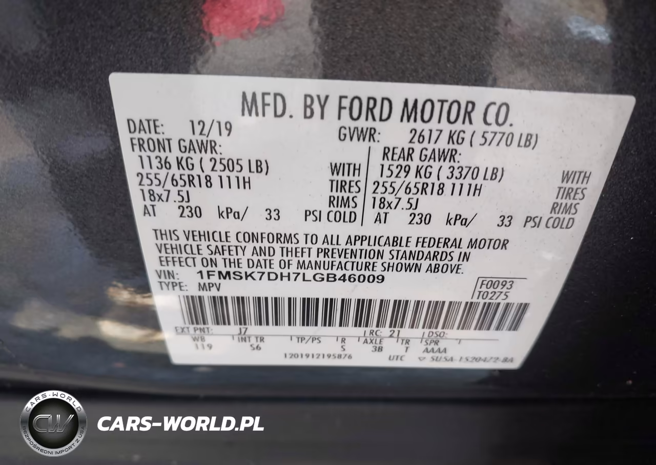 2020 Ford Explorer Xlt VIN:1FMSK7DH7LGB46009 - 9