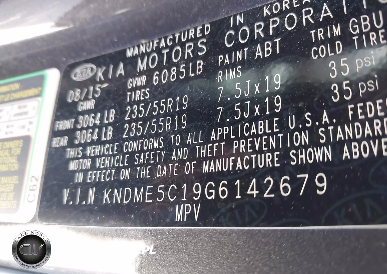 2016 Kia Sedona Sx Luxury VIN:KNDME5C19G6142679 - 9