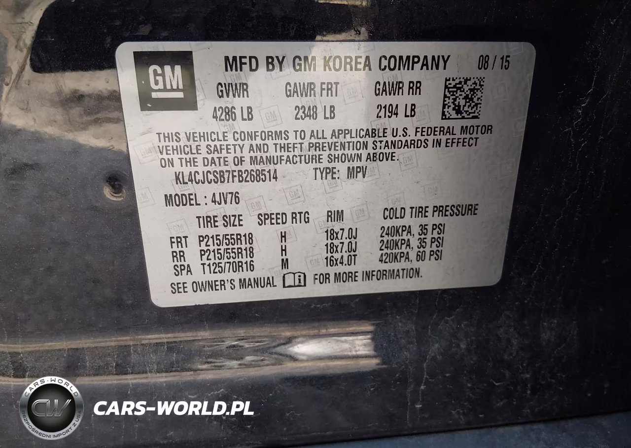 2015 Buick Encore Leather VIN:KL4CJCSB7FB268514 - 9
