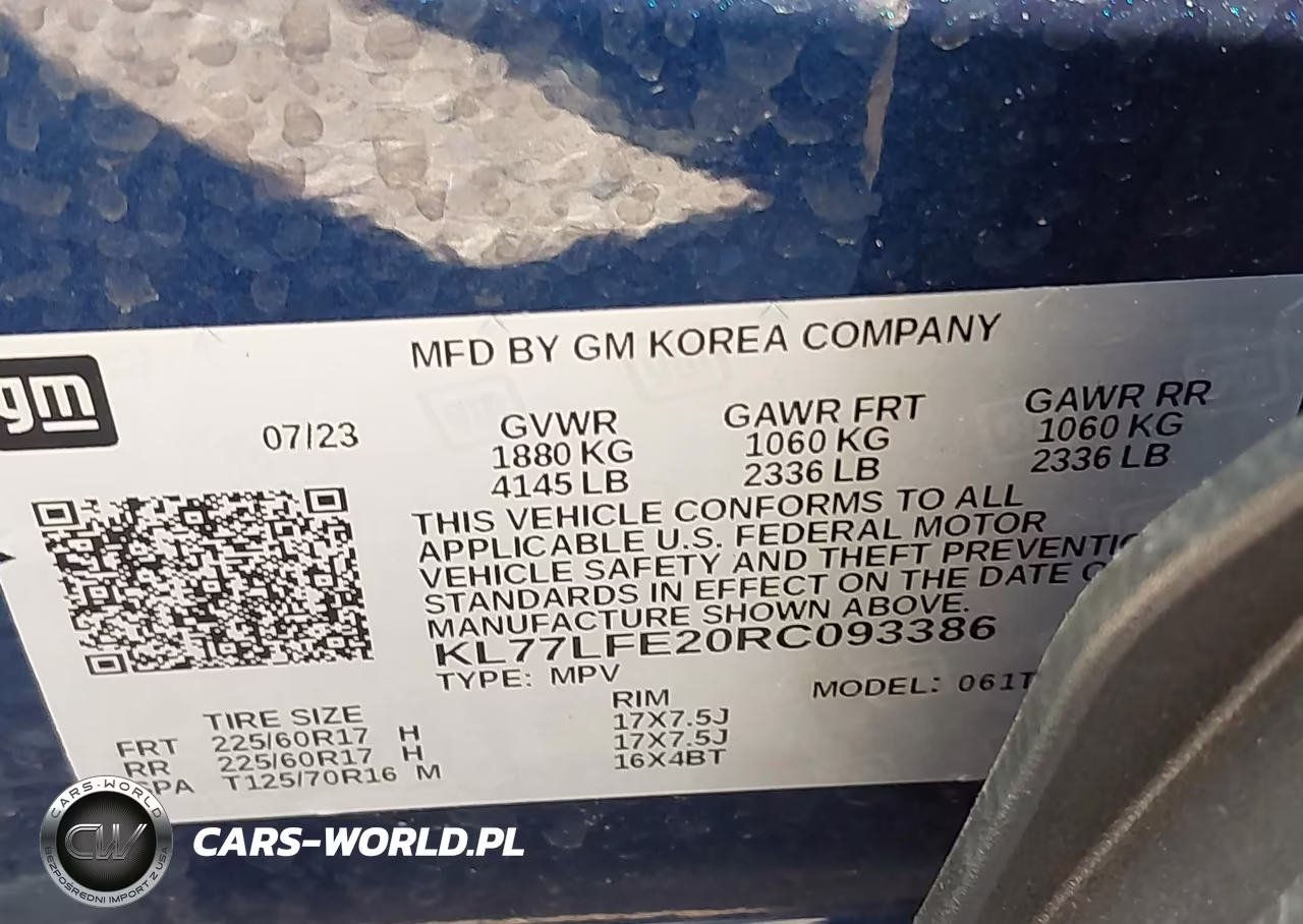 2024 Chevrolet Trax Fwd Sp VIN:KL77LFE20RC093386 - 9