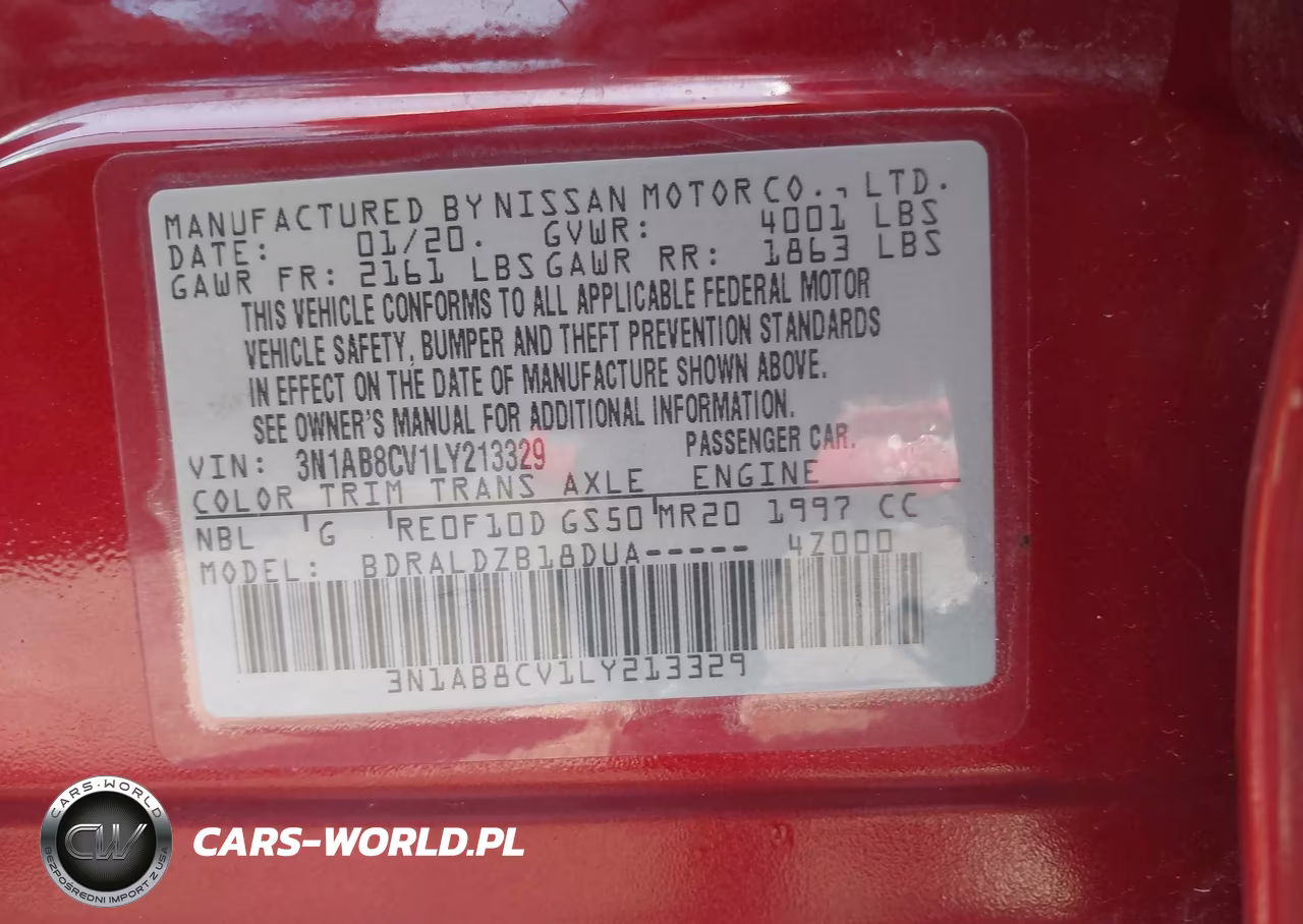 2020 Nissan Sentra Sv Xtronic Cvt VIN:3N1AB8CV1LY213329 - 9