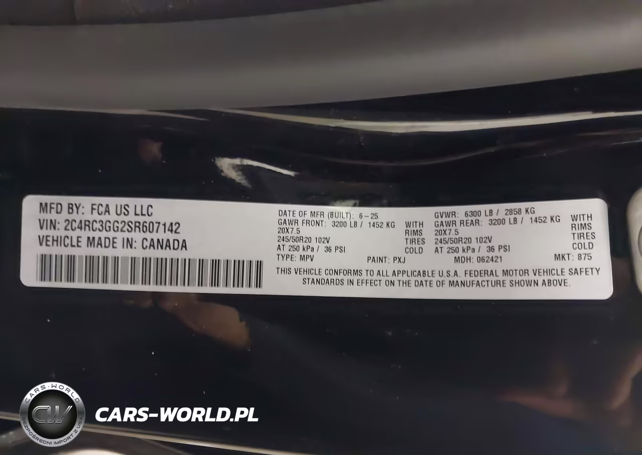 2025 Chrysler Pacifica Limited Awd VIN:2C4RC3GG2SR607142 - 9