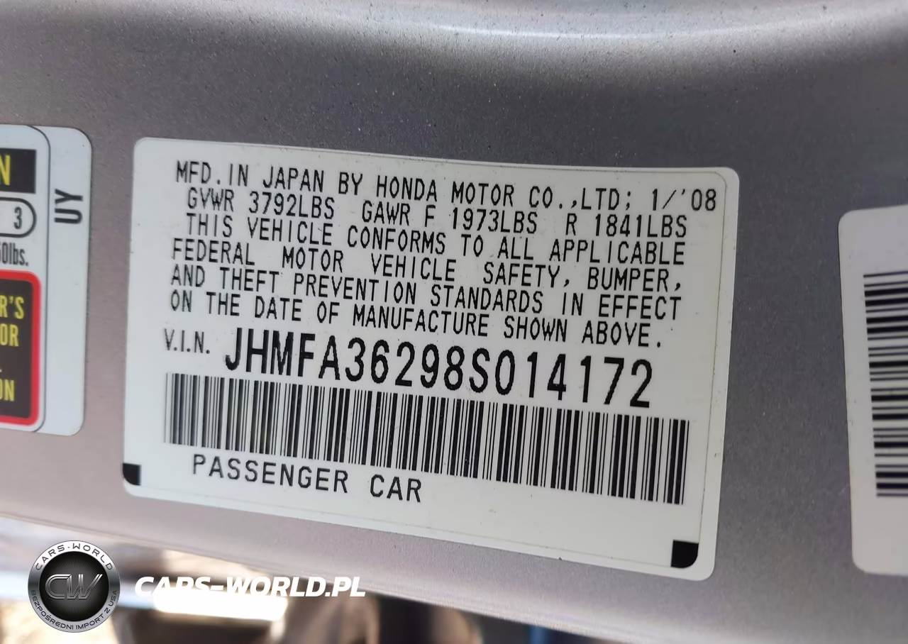2008 Honda Civic Hybrid VIN:JHMFA36298S014172 - 9