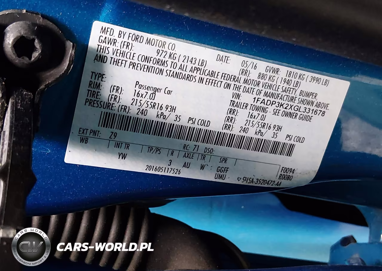 2016 Ford Focus Se VIN:1FADP3K2XGL331678 - 9