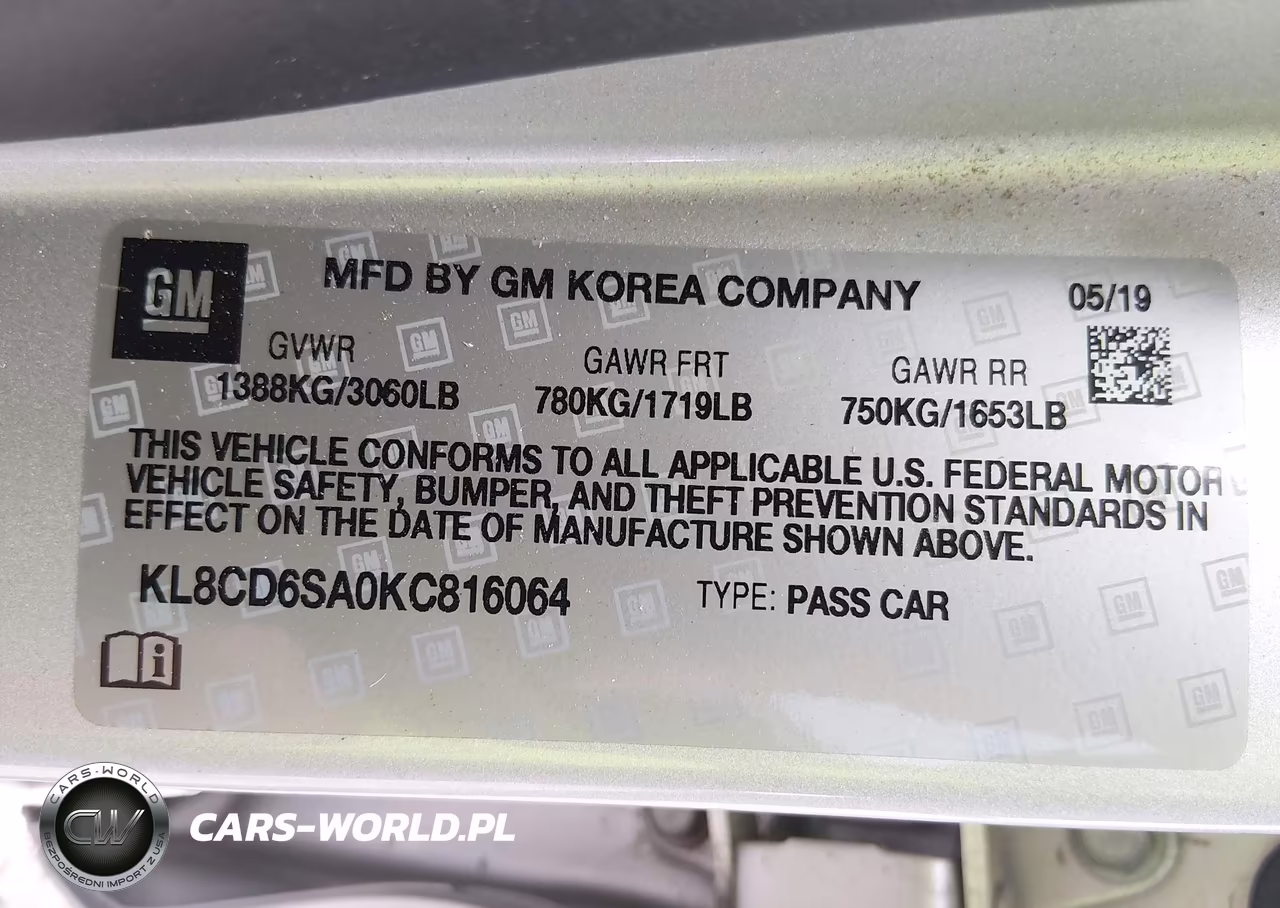 2019 Chevrolet Spark 1Lt Cvt VIN:KL8CD6SA0KC816064 - 9