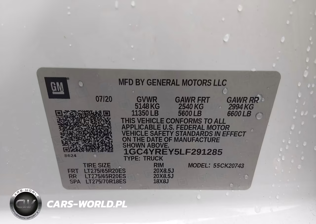 2020 Chevrolet Silverado 2500Hd 4Wd Standard Bed High Country VIN:1GC4YREY5LF291285 - 8