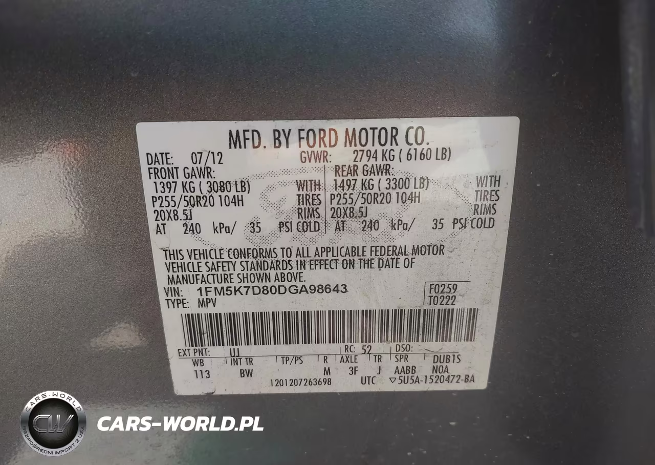 2013 Ford Explorer Xlt VIN:1FM5K7D80DGA98643 - 9