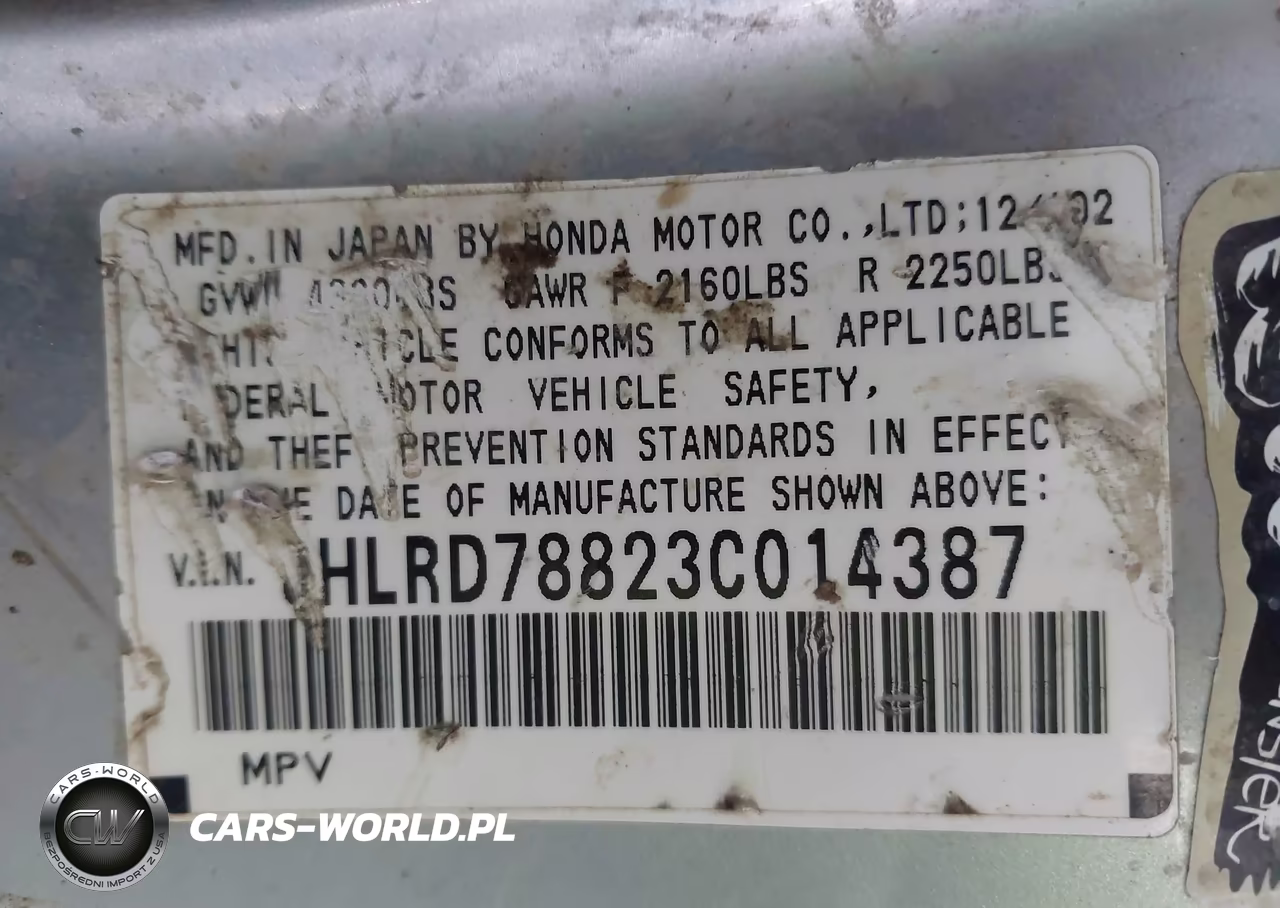 2003 Honda Cr-V Ex VIN:JHLRD78823C014387 - 9