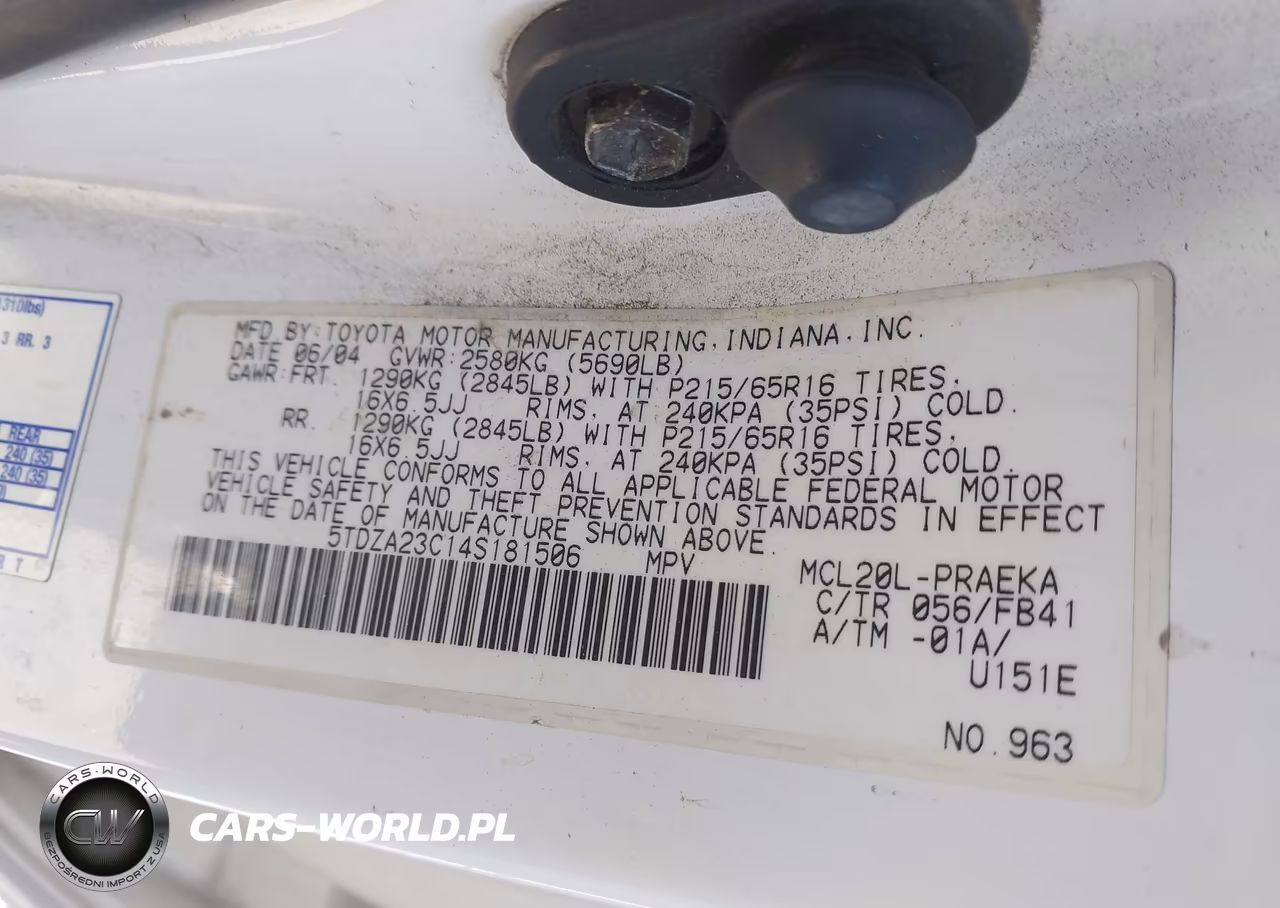 2004 Toyota Sienna Le VIN:5TDZA23C14S181506 - 9