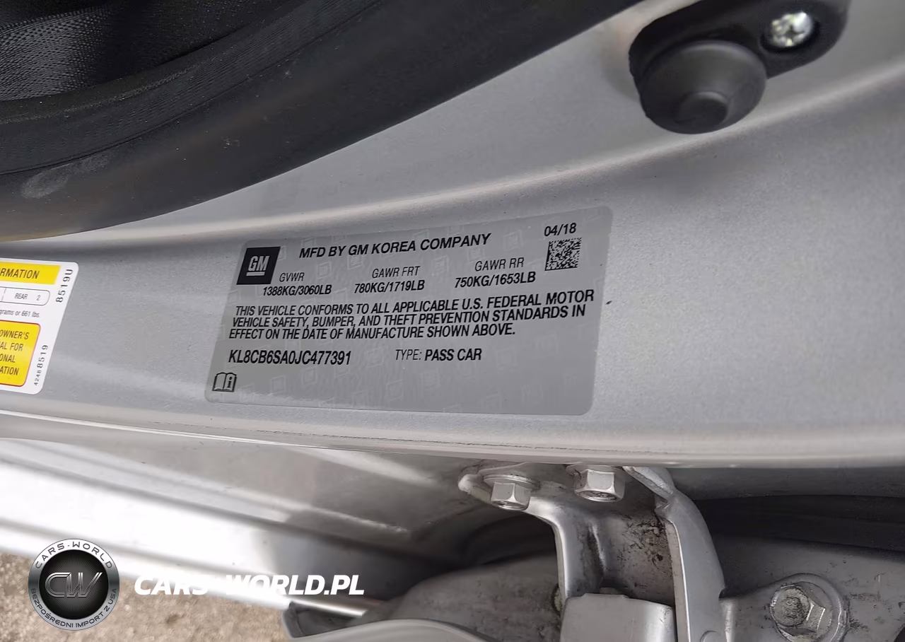 2018 Chevrolet Spark Ls Cvt VIN:KL8CB6SA0JC477391 - 9