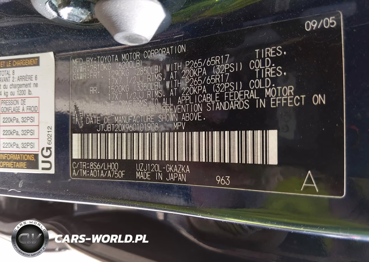2006 Lexus Gx 470 VIN:JTJBT20X960101908 - 9