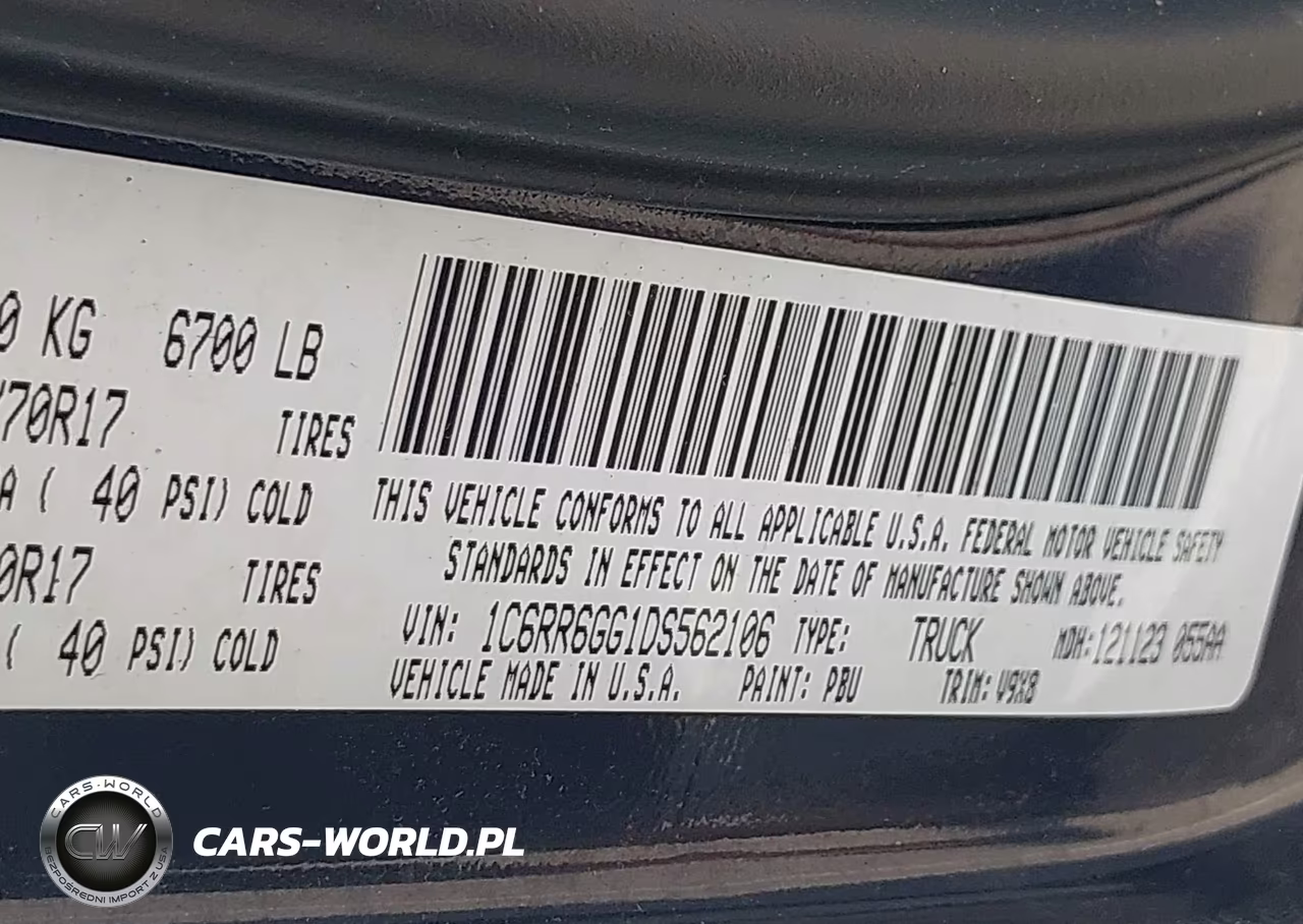 2013 Ram 1500 Slt VIN:1C6RR6GG1DS562106 - 9