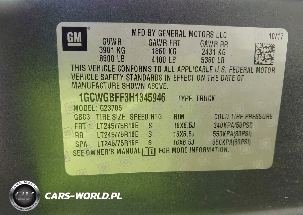 2017 Chevrolet Express 2500 Work Van VIN:1GCWGBFF3H1345946 - 9